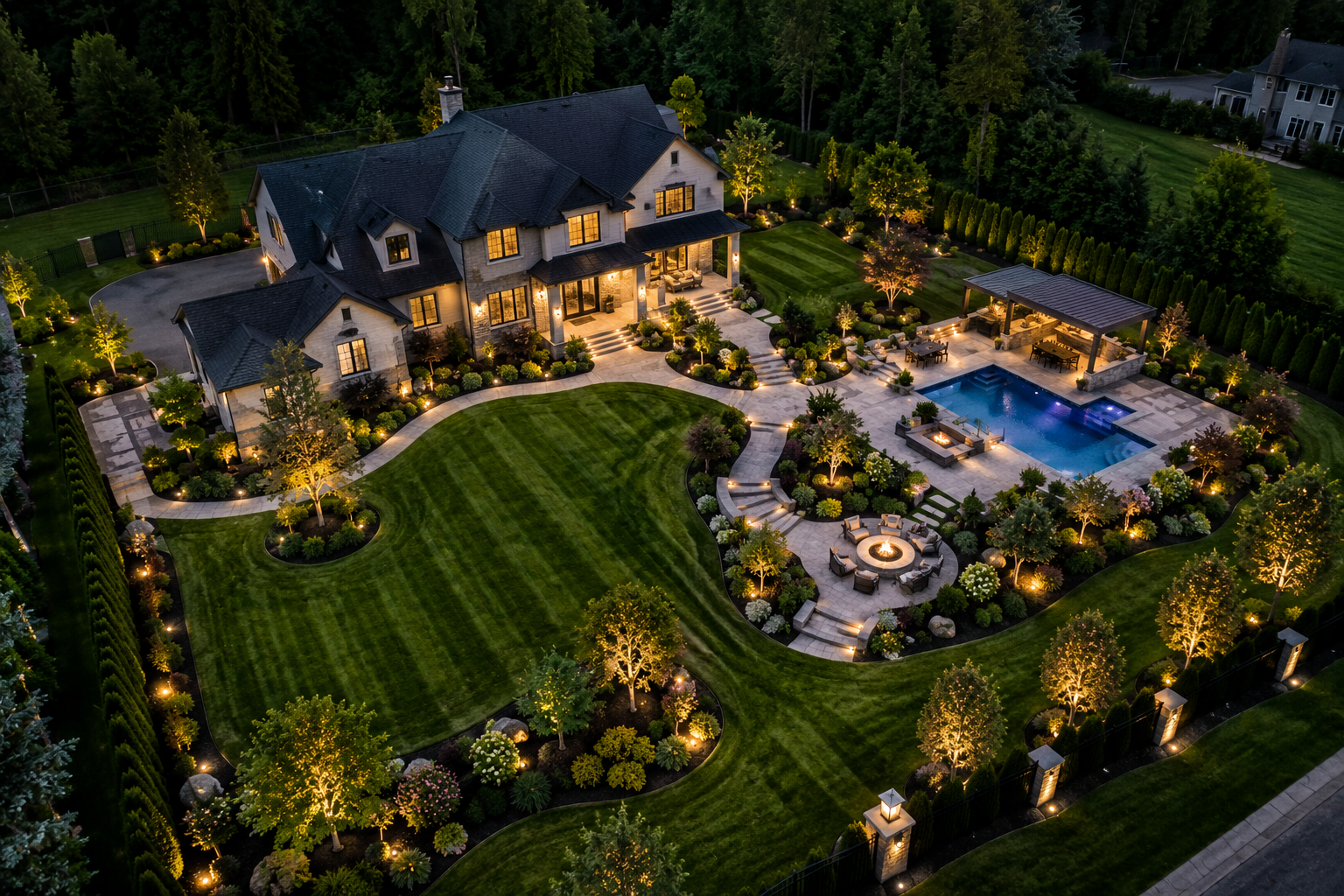 Luxury aerial landscape project