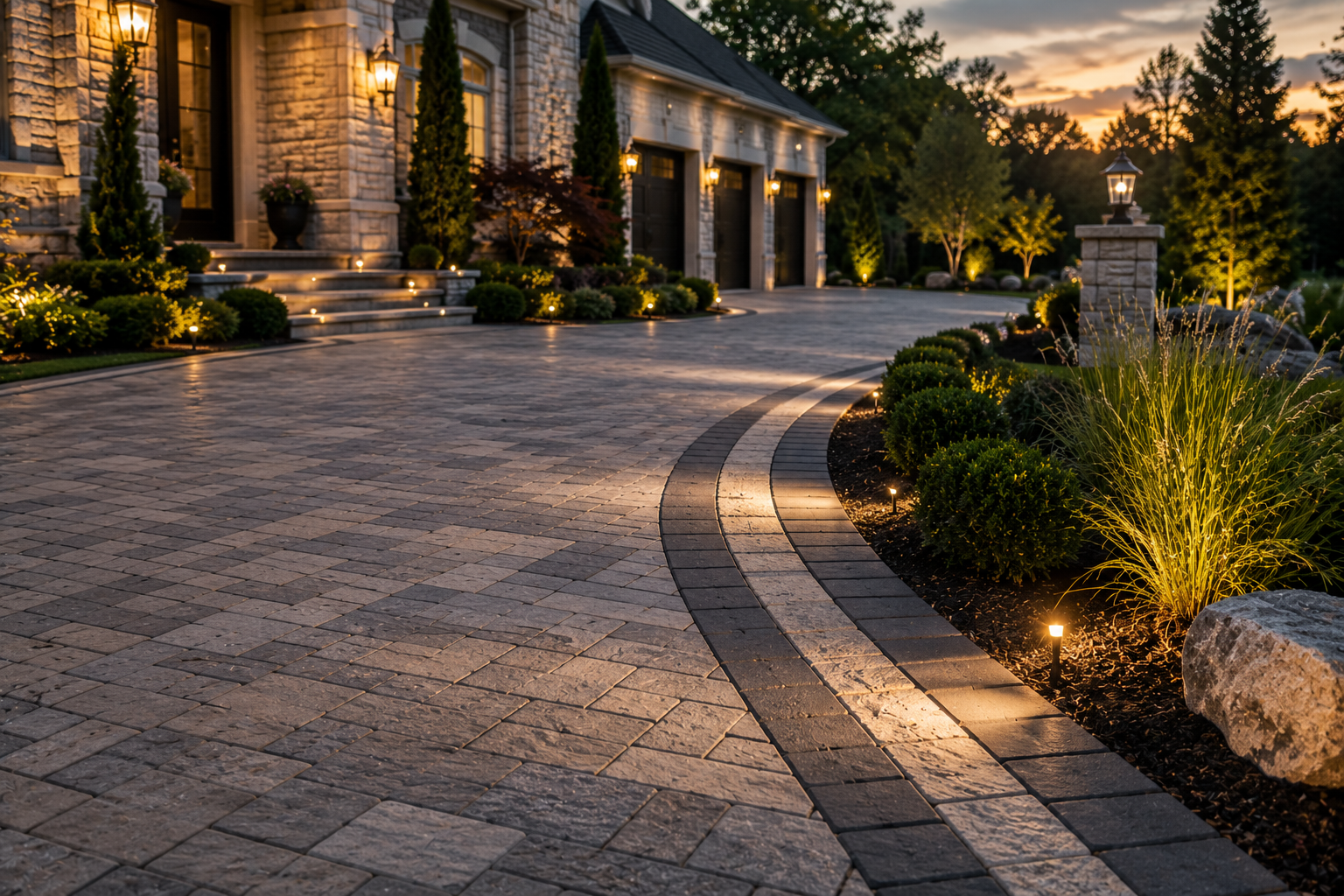 Interlocking driveway