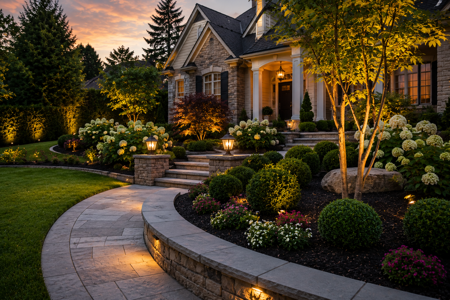 Front entrance landscaping