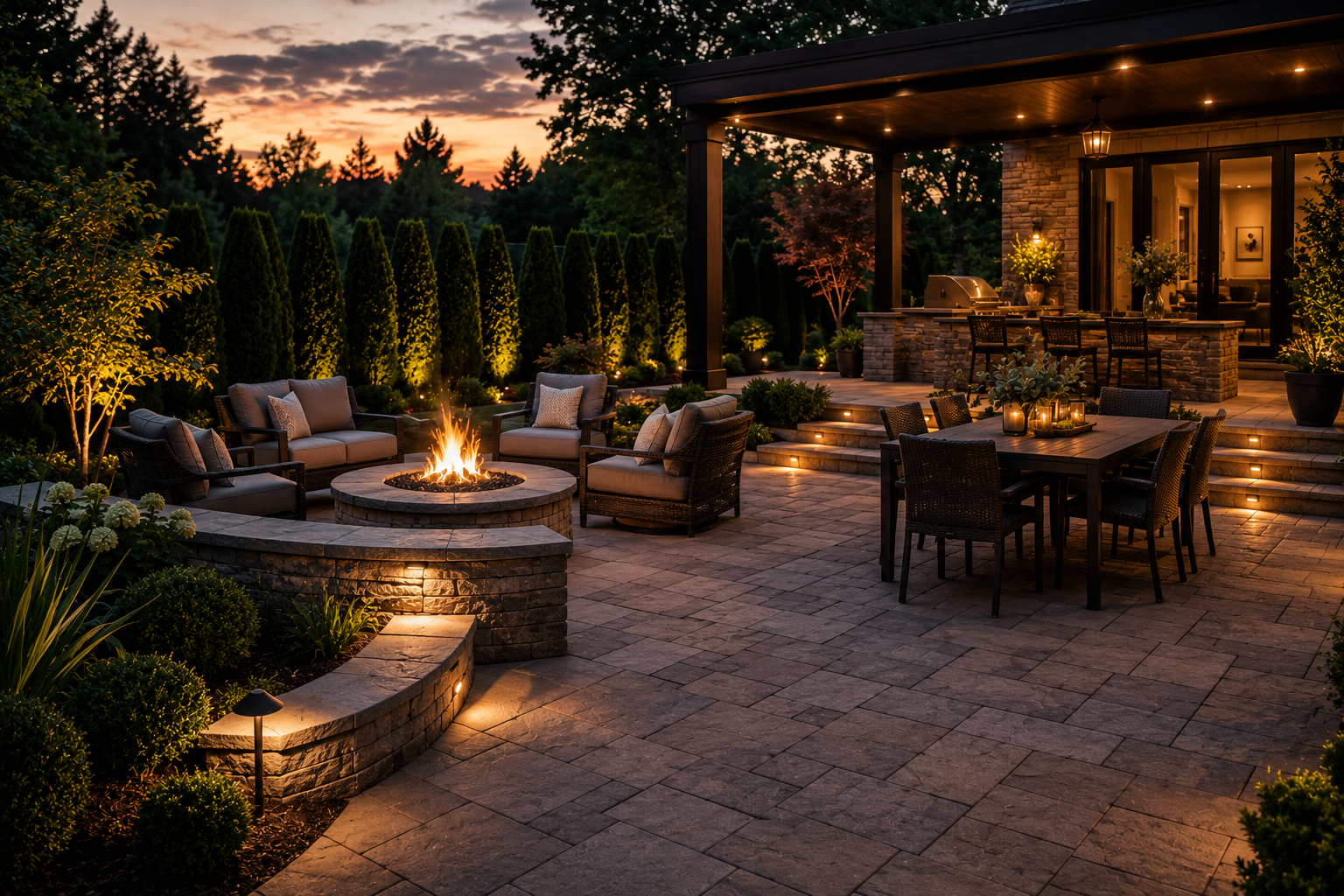 Luxury outdoor patio